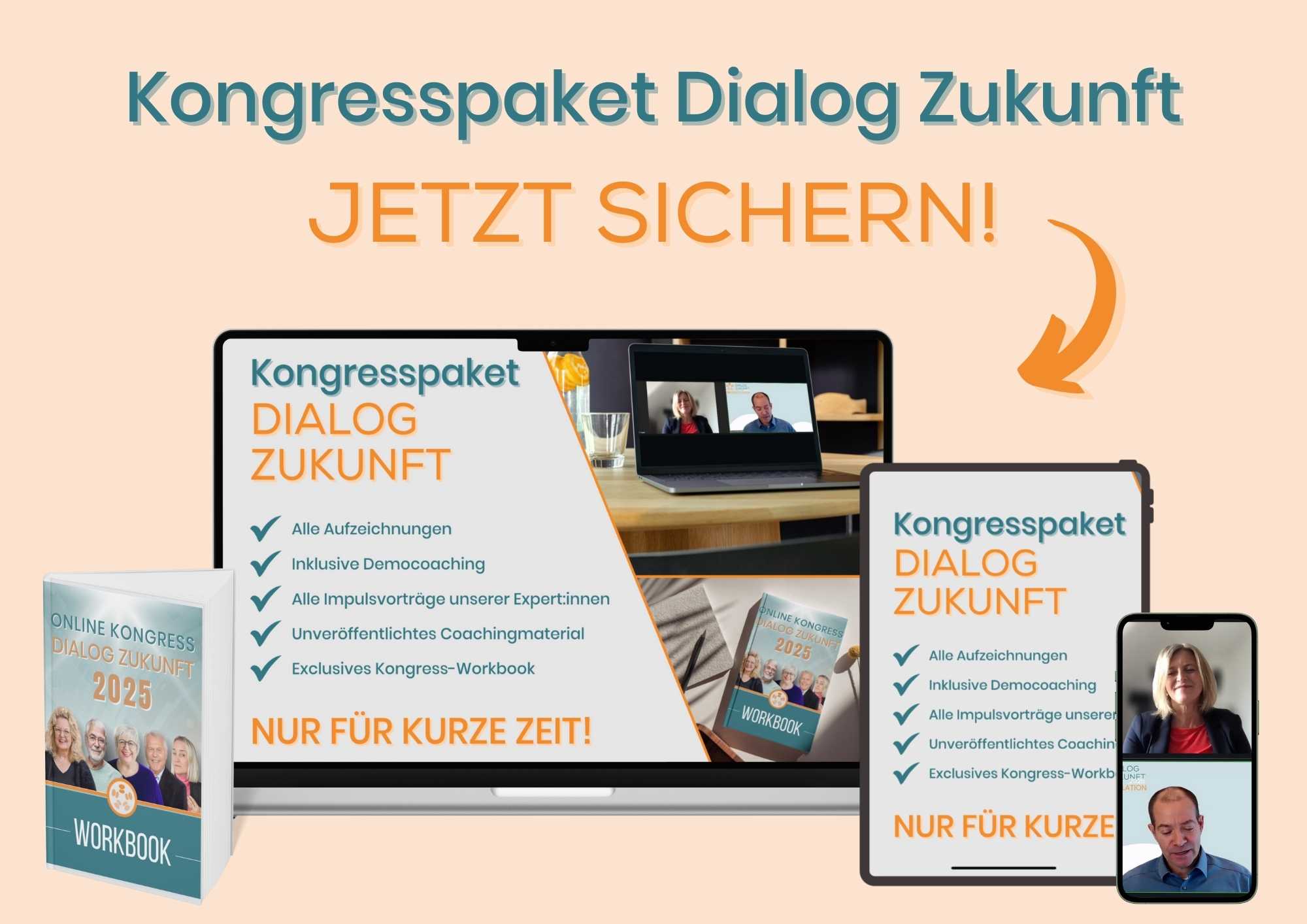 Kongresspaket Dialog Zukunft 2025 mit Workbook und Aufzeichnungen