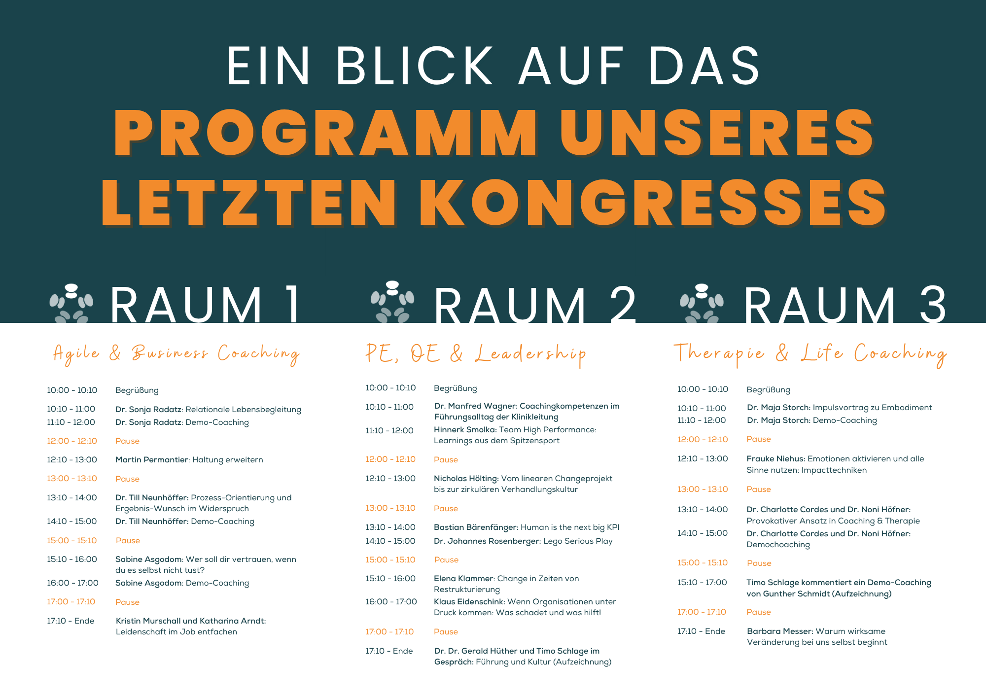 programm 2026 neu Programmübersicht Letzter Kongress mit drei Räumen