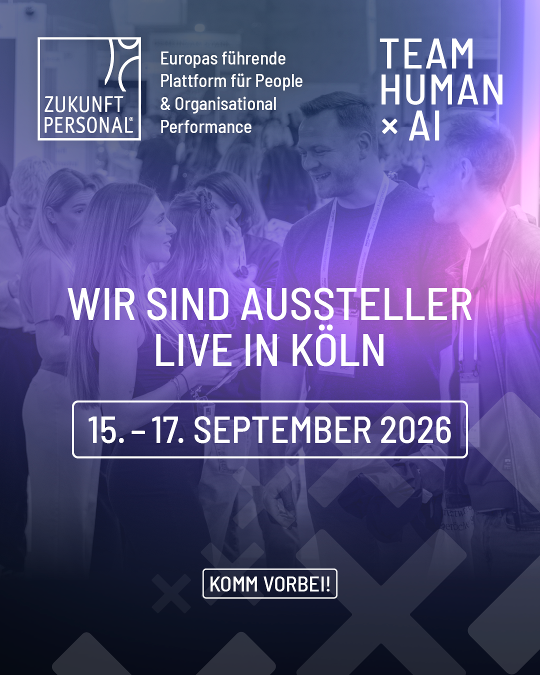 Messestand mit Networking auf Zukunft Personal Köln