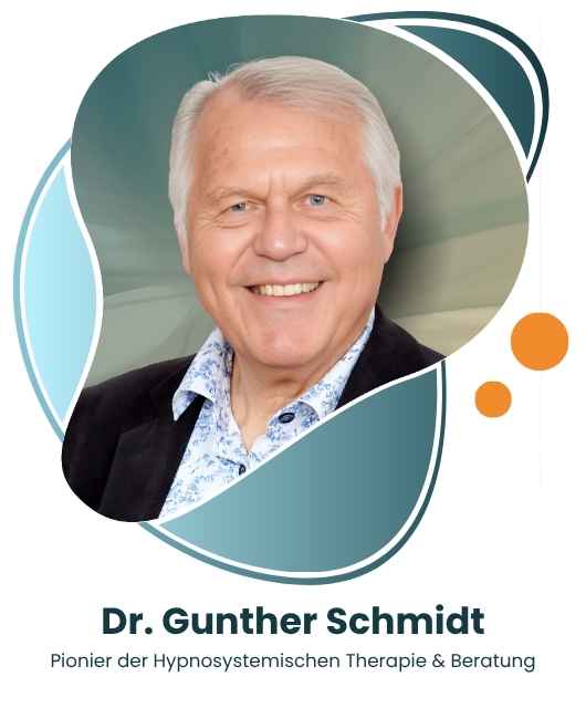 speaker guntherschmidt Porträt von Dr. Gunther Schmidt mit grafischem Hintergrund