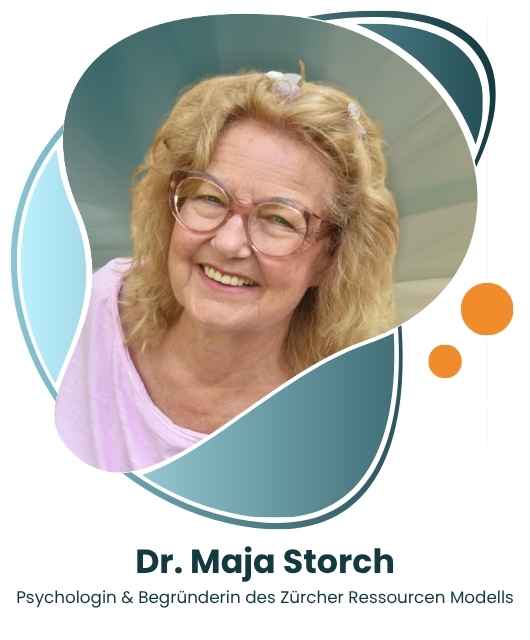 speaker majastorch Porträt von Dr. Maja Storch mit grafischem Design
